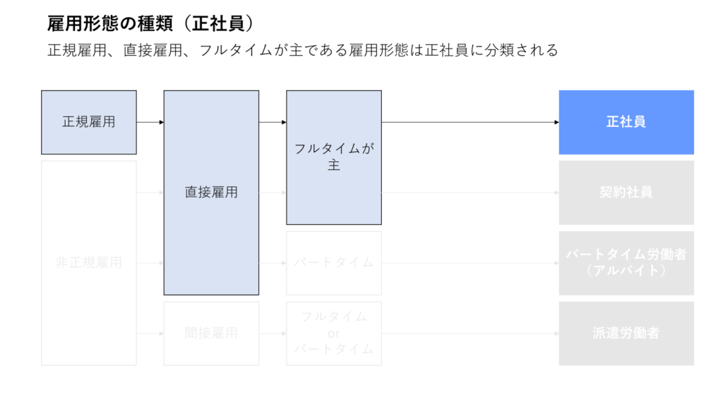 雇用形態の種類（正社員）